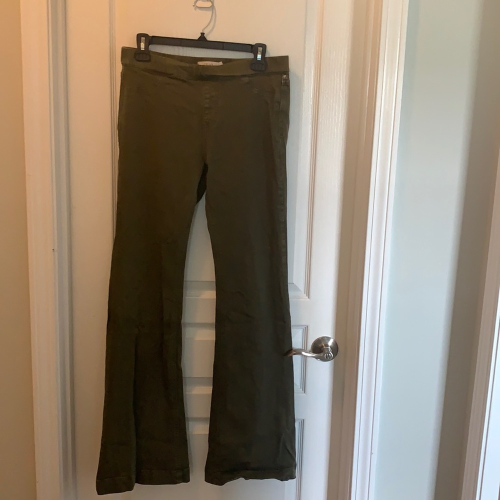 High rise army green jegging